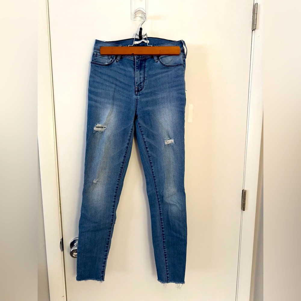 Women's Blue Distressed Jeans